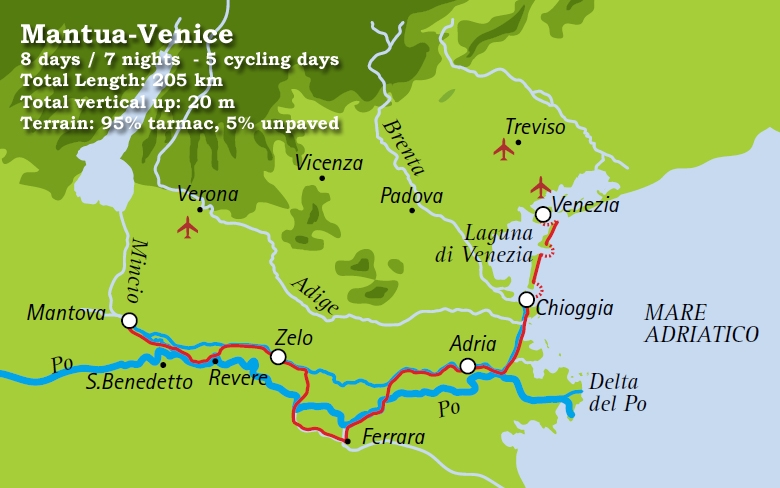 From Venice to Mantua or reverse