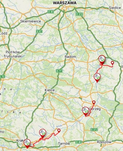 From Krakow  to Warsaw