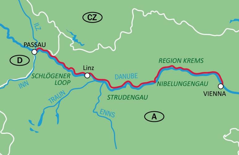 Passau to Vienna Danube Cycle Path